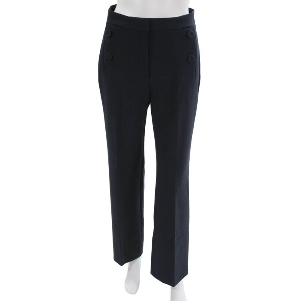 Luisa Cerano Women Dress Pants Dark Blue Button Closure Size 4